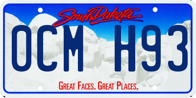 SD license plate 0CMH93