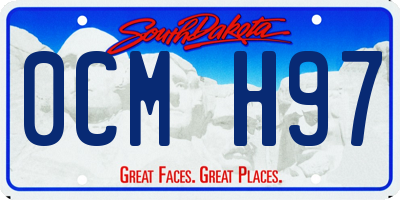 SD license plate 0CMH97