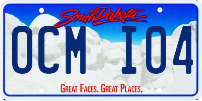 SD license plate 0CMI04