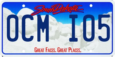 SD license plate 0CMI05