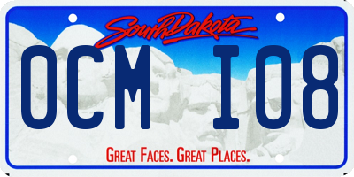 SD license plate 0CMI08