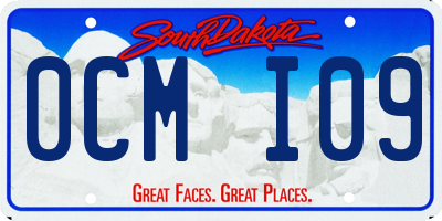 SD license plate 0CMI09