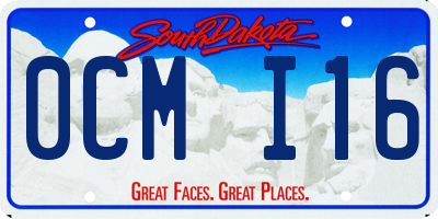 SD license plate 0CMI16