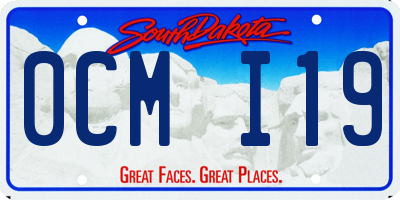 SD license plate 0CMI19
