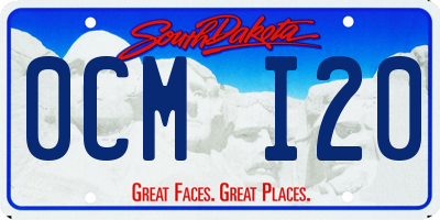 SD license plate 0CMI20