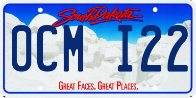 SD license plate 0CMI22