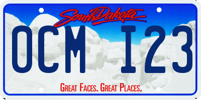 SD license plate 0CMI23