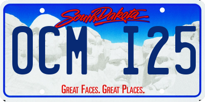 SD license plate 0CMI25