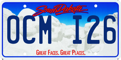 SD license plate 0CMI26