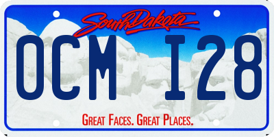 SD license plate 0CMI28