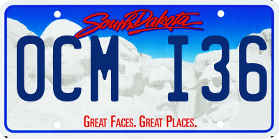 SD license plate 0CMI36