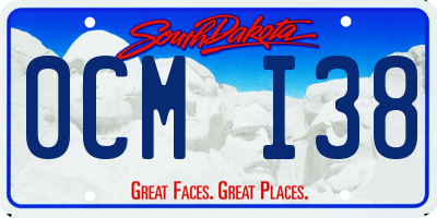 SD license plate 0CMI38