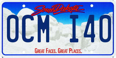 SD license plate 0CMI40