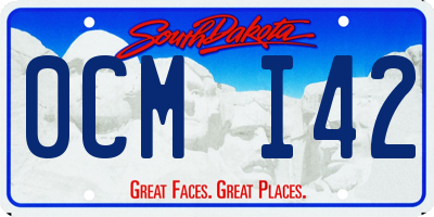 SD license plate 0CMI42
