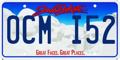 SD license plate 0CMI52
