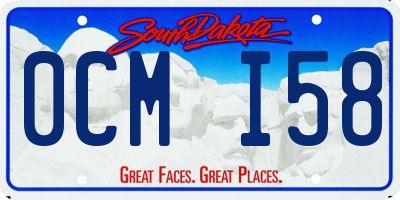 SD license plate 0CMI58