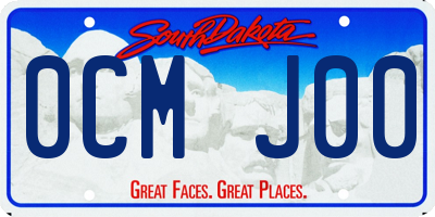 SD license plate 0CMJ00