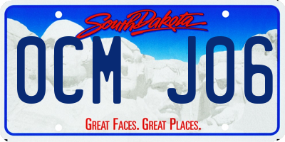 SD license plate 0CMJ06