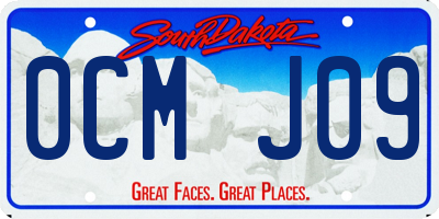 SD license plate 0CMJ09
