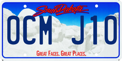 SD license plate 0CMJ10