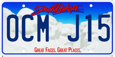 SD license plate 0CMJ15