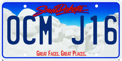 SD license plate 0CMJ16
