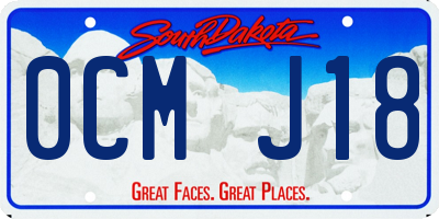 SD license plate 0CMJ18