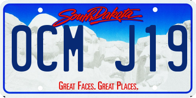 SD license plate 0CMJ19