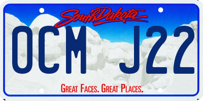 SD license plate 0CMJ22