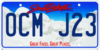 SD license plate 0CMJ23