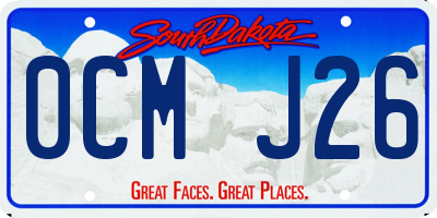 SD license plate 0CMJ26