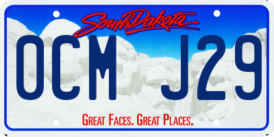 SD license plate 0CMJ29