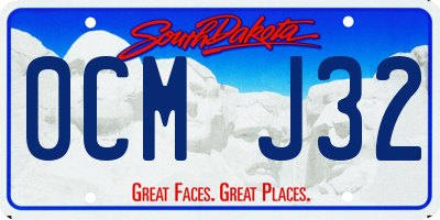 SD license plate 0CMJ32