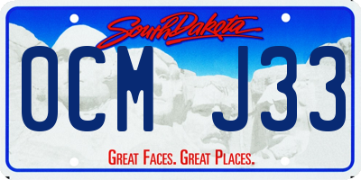 SD license plate 0CMJ33