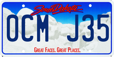 SD license plate 0CMJ35