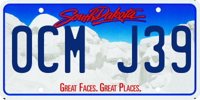 SD license plate 0CMJ39