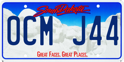 SD license plate 0CMJ44