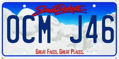 SD license plate 0CMJ46