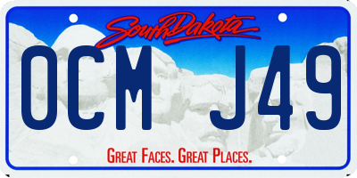 SD license plate 0CMJ49