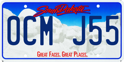 SD license plate 0CMJ55