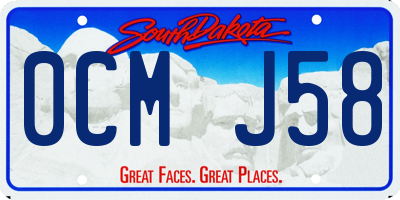 SD license plate 0CMJ58