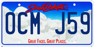 SD license plate 0CMJ59