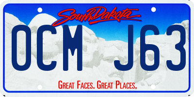 SD license plate 0CMJ63