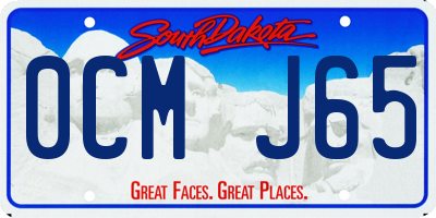 SD license plate 0CMJ65