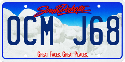 SD license plate 0CMJ68