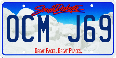 SD license plate 0CMJ69