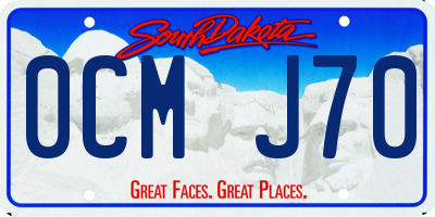 SD license plate 0CMJ70