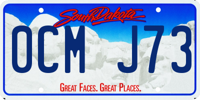 SD license plate 0CMJ73
