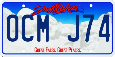 SD license plate 0CMJ74