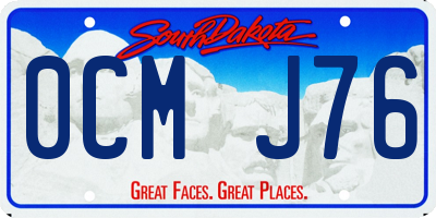 SD license plate 0CMJ76
